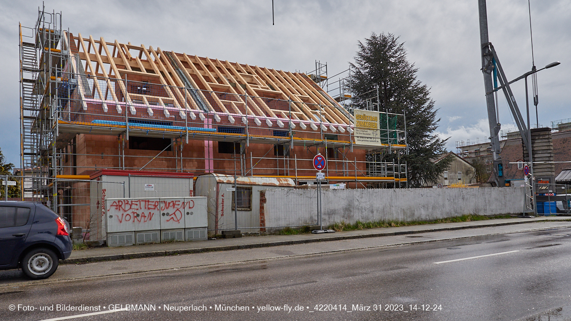 31.03.2023 - Baustelle zu einem Mehrfamilienhaus in der Niederalmstraße 16